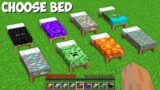 Which BED IS IT DANGEROUS TO SLEEP ON in Minecraft ? LAVA OR CREEPER OR DIAMOND MAYBE ZOMBIE ?