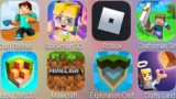 Craft Runner,Minecraft,Exploration Craft,Roblox,Craftsman Smasher.io,Blockman GO,Block Craft 3D