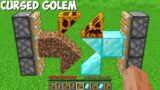How to CREATE CURSED DOUBLE GOLEM in Minecraft ? DIAMOND DIRT GOLEM !