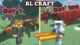 I Spent 100 Days in Minecraft RL CRAFT…