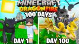 I Survived 100 Days in DRAGON FIRE Minecraft.. Here's What Happened