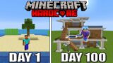 I Survived 100 Days On A Survival Island in Minecraft Hardcore | 100 Days in Minecraft in Hindi