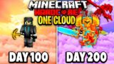 I Survived 200 Days on One Cloud in Minecraft.. Here's What Happened..