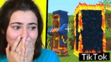 LA MIA RAGAZZA REAGISCE AI TIKTOK MIGLIORI DI MINECRAFT – ITA