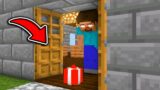 MONSTER SCHOOL  | WHO THROWED HEROBRIN A GIFT AND WHAT'S THERE? FUNNY MINECRAFT ANIMATION #Shorts