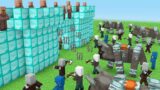 Minecraft Battle: DIAMOND VILLAGER CASTLE vs PILLAGER CASTLE