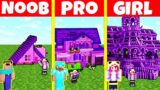Minecraft Battle: NOOB vs PRO vs GIRL: GIRL HOUSE BUILD CHALLENGE / Minecraft Animation