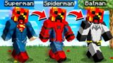 Minecraft But You Shapeshift to a Superhero Every Minute…