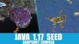 Minecraft Java 1.17 Seed: New amethyst cluster spotted under an island village and ocean monument
