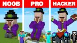 Minecraft NOOB vs PRO vs HACKER: WITCH STATUE HOUSE BUILD CHALLENGE / Animation