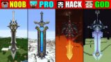 Minecraft NOOB vs PRO vs HACKER vs GOD LEGEND ABILITY SWORD CHALLENGE in Minecraft Animation