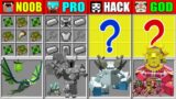 Minecraft NOOB vs PRO vs HACKER vs GOD MOWZIE'S MOBS CRAFTING Mutant Monsters CHALLENGE Animation