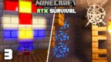 Minecraft: Stained Glass & Mineshaft – RTX Survival | Ep 3