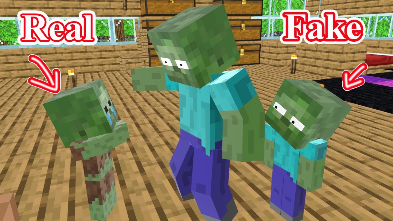 Monster School : FAKE BABY ZOMBIE - Minecraft Animation - Minecraft videos