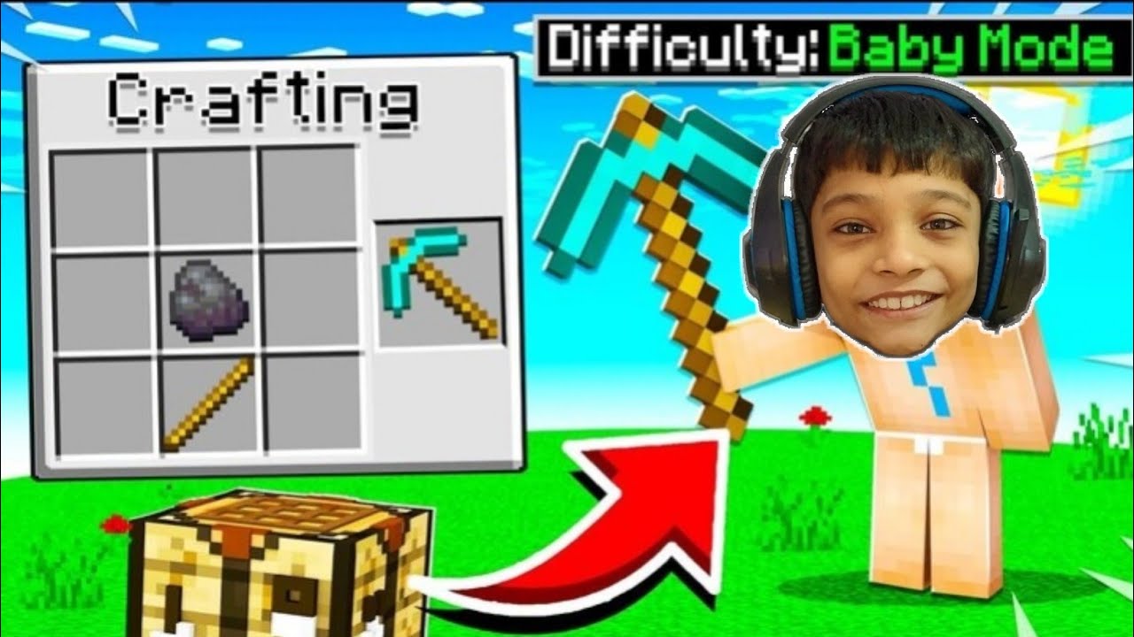 Playing MINECRAFT as a BABY! MINECRAFT BABY MODE Minecraft videos
