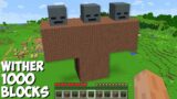 What if you SPAWN A WITHER OF 1000 BLOCKS in Minecraft ? INCREDIBLY HUGE WITHER !