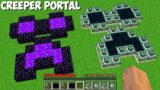 Which CREEPER PORTAL IS BETTER in Minecraft ? CREEPER NETHER PORTAL VS CREEPER END PORTAL !