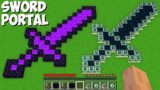 Which SWORD PORTAL IS BETTER in Minecraft ? NETHER PORTAL SWORD VS END PORTAL SWORD !