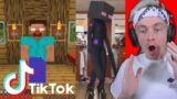 reacting to AWKWARD minecraft tik toks…