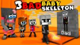 Bad Skeleton Family – Monster School Minecraft Animation