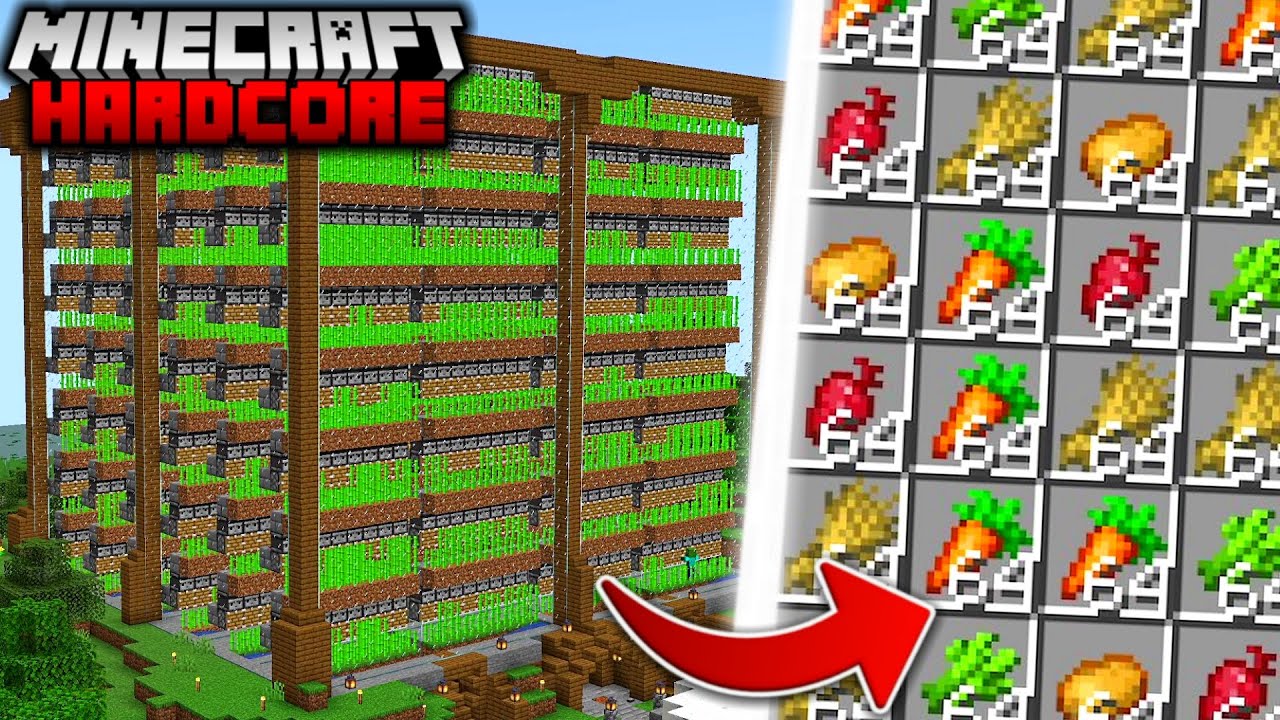 Building Automatic Farms In Minecraft Hardcore 52 Minecraft Videos