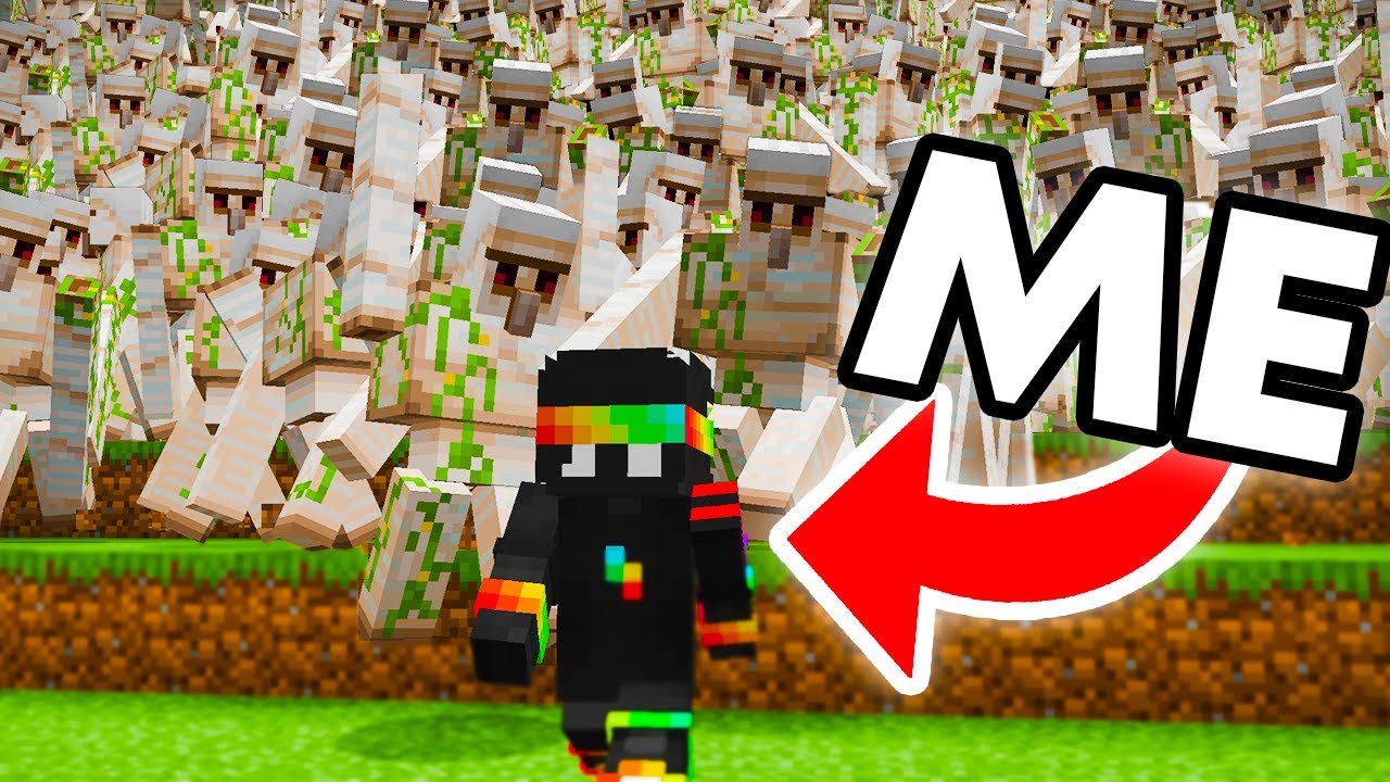 Creating 1000+ Iron Golems To Kill 1 Player in Survival Minecraft Minecraft videos
