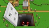 GIANT IRON TRAPDOOR IN VILLAGE CHALLENGE! Minecraft NOOB vs PRO! 100% TROLLING SECRET BIGGEST DOOR