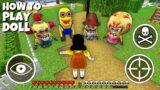 HOW TO PLAY AS DOLL in SQUID GAME – MINECRAFT Minions family vs Scary Minion.exe