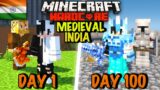 I Survived 100 Days In Medieval India | Hardcore Minecraft Hindi