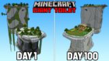 I Survived 100 Days On a Minecraft GIANT TOILET (Here's what happened)