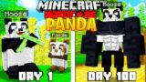 I Survived 100 Days as a PANDA in HARDCORE Minecraft!