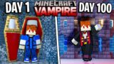 I Survived 100 Days as a VAMPIRE in Minecraft