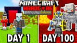 I Survived 100 Days as a VINDICATOR in Hardcore Minecraft… Here’s What Happened