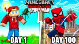 I Survived 100 Days in a Minecraft City as SPIDERMAN…