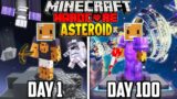 I Survived 100 Days on ONE ASTEROID in Hardcore Minecraft… Here's What Happened