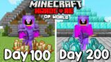 I Survived 200 Days In HARDCORE Minecraft…
