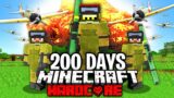 I Survived 200 Days in a HARDCORE Minecraft War…