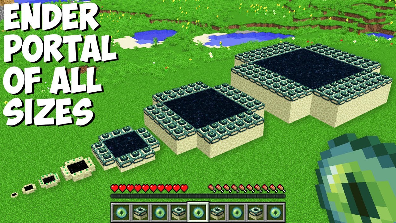 I can BUILD END PORTAL OF ALL SIZES in Minecraft ! TINY, SMALL, NORMAL