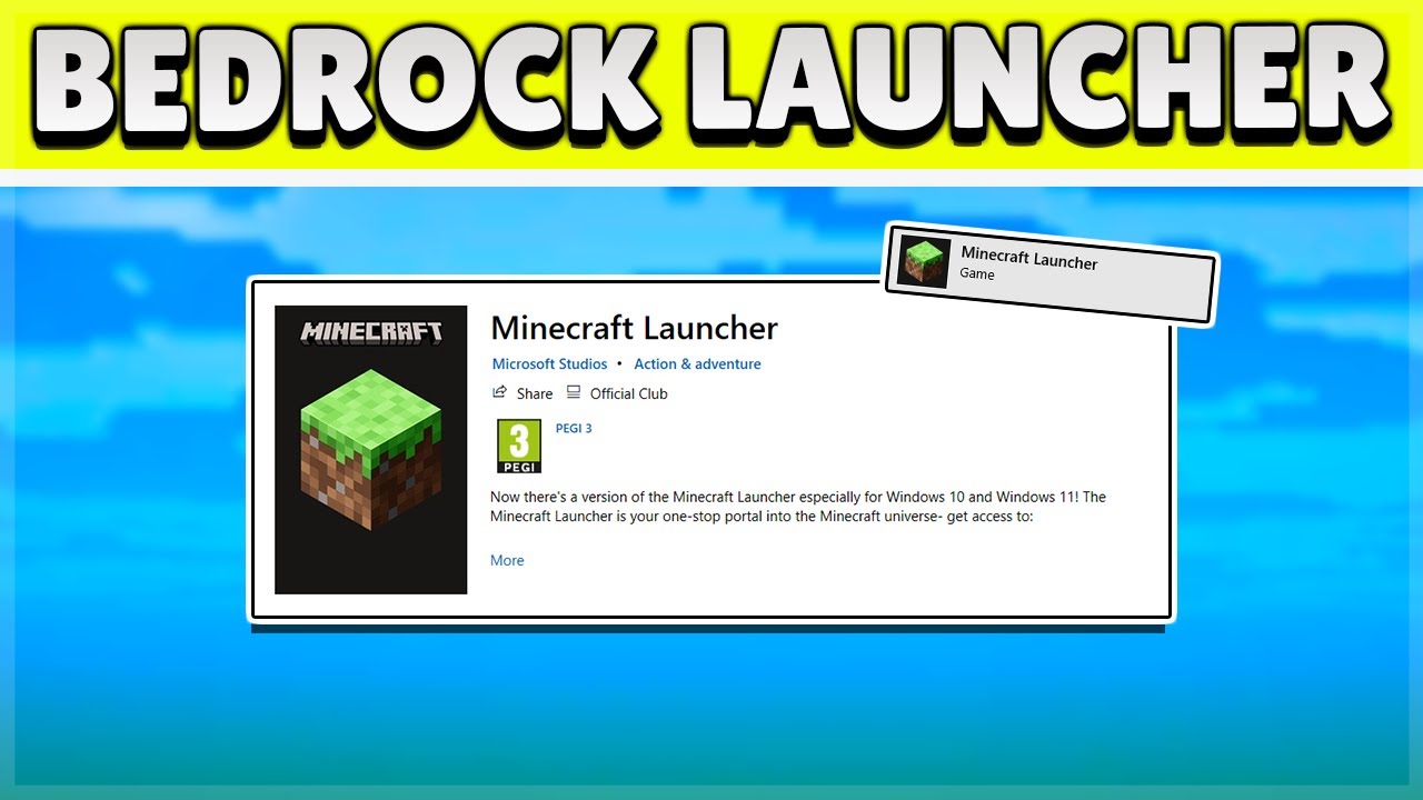 minecraft bedrock launcher download pc