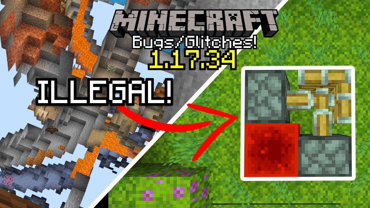 Minecraft Bugs&Glitches 1.17.34! (OP XRAY Glitch,SUPER illegal Blocks