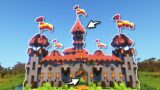 Minecraft Castle with Walls #Shorts