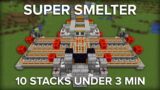 Minecraft Fast Super Smelter – 64 Furnace Smelter