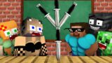 Monster School : BABY MONSTERS KNIFE FLIP CHALLENGE ALL EPISODE – Minecraft Animation