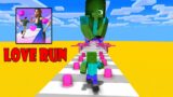 Monster School: LOVE RUN CHALLENGE – Minecraft Animation