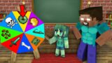 Monster School : Love Curse Lucky Wheel Challenge – Minecraft Animation