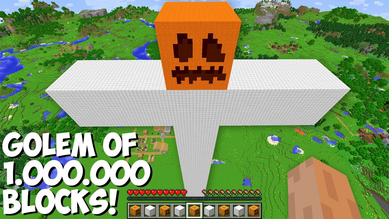 Never SPAWN A GOLEM FROM 1,000,000 BLOCKS in Minecraft ! INCREDIBLY ...