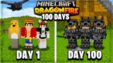 We Survived 100 Days in DRAGON FIRE Minecraft…This is what happened