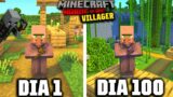 Eu sobrevivi 100 dias como um VILLAGER no Minecraft Ultra Hardcore