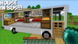 How to BUILD BEST HOUSE in BUS in Minecraft Challenge 100% Trolling