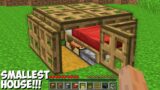 How to BUILD BEST SMALLEST HOUSE in Minecraft Challenge 100% Trolling